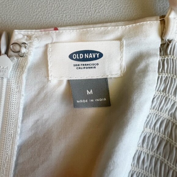 Old Navy White Floral Sundress with Spaghetti Straps, Size Medium - Picture 10 of 12